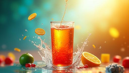 Image from a vibrant advertising campaign video for a beverage brand